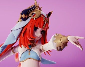 Nilou | Resin Garage Kit Sculpture Anime Video Game Fan Art Statue | Gray World Corporation | 3D Print
