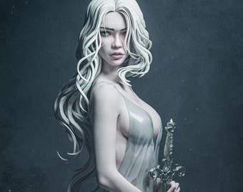 1:12 Lady of the Lake | 3D Printed Resin Garage Kit Figure | CA 3D Studios | 3D Print