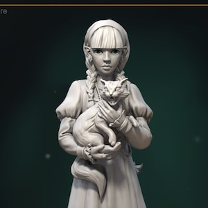 Cat Summoner | TTRPG D&D Miniature | Great Grimoire