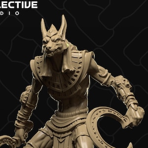 Jackal Warrior Scythe | Tabletop Gaming Mini or Display Figure | Collective Studio