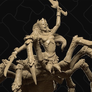 Drider, Spider Monster Woman, Underdark | Tabletop Gaming Mini or Display Figure | Collective Studio