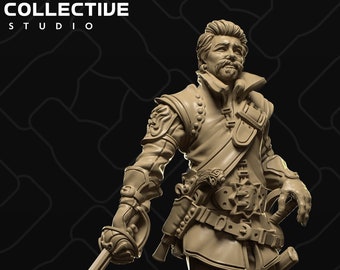 Ferdinand Aguja, Swashbuckler Rogue | Tabletop Gaming Mini or Display Figure | Collective Studio