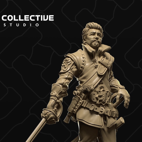 Ferdinand Aguja, Ladino Espadachim | Miniatura para Jogo de Mesa ou Figura de Exibição | Collective Studio | Impressão 3D