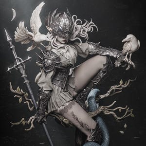1:12 Lenora Queen of Crows | 3D Printed Resin Garage Kit Figure | CA 3D Studios | 3D Print