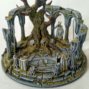 Templo élfico de la luna / Edificio impreso en 3D jugable para D&D TTRPG / Las minas