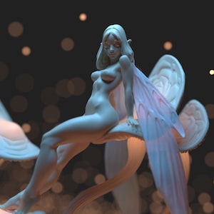 Oona, Moon Fairy | Resin Garage Kit Pin Up Figure Statue | Blackthorn Miniatures