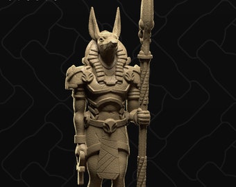 Jackal Statue, Ancient Egypt Decoration | D&D Scatter Miniature | Collective Studio | 3D Print
