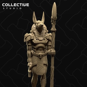 Jackal Statue, Ancient Egypt Decoration | D&D Scatter Miniature | Collective Studio