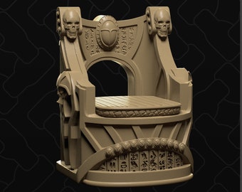 Pharaoh Throne | D&D Scatter Miniature | Collective Studio | 3D Print
