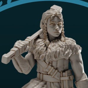 Goliath Barbarian | D&D Ttrpg Miniature | Dnd Is A Woman | No Base