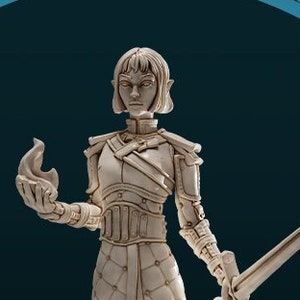 Half-Elf Warlock | D&D Ttrpg Miniature | Dnd Is A Woman | No Base