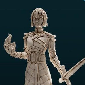 Half-Elf Warlock | D&D TTRPG Miniature | DnD Is A Woman | NO BASE | 3D Print