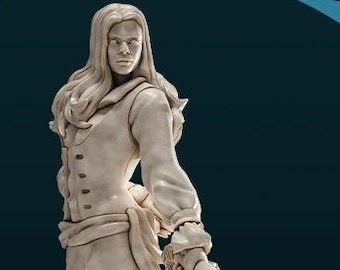 Aasimar Warlock | D&D TTRPG Miniature | DnD Is A Woman | NO BASE | 3D Print