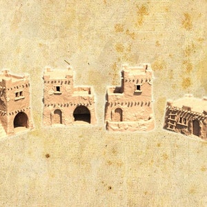 Desert Mud Houses | D&D TTRPG Playable 3D Printed Building Terrain Scenery | MiniatureLand