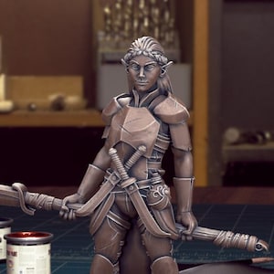 Dnd Heroes Elf Fighters | Tabletop Scale | D&D Ttrpg Mini | Tytantroll Miniatures
