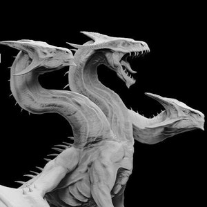 Threexia the Matriarch Hydra Dragon | TABLETOP SCALE | TTRPG Monster Miniature | One Dragon Coin Miniatures