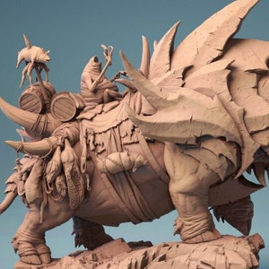 Famine, Horseman of the Apocalypse | TABLETOP SCALE | TTRPG Monster Miniature | Rescale Miniatures