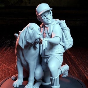 Brian the Scout, Boy and Dog | Tabletop, Display Scale, Bust | TTRPG D&D Miniature | Cripta Studios | 3D Print