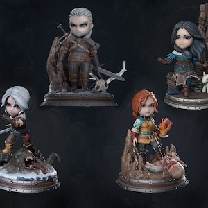 Chibi Found Family | Resin Garage Kit Figure Book Video Game Fan Art | Nomnom Figures