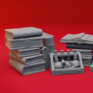 Wizard Apothecary Item Set | TTRPG Scatter Miniature | Yasashii Kyojin Studio