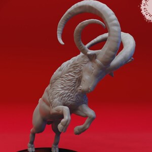 Giant Goat | TABLETOP SCALE | TTRPG Monster Miniature | Yasashii Kyojin Studio