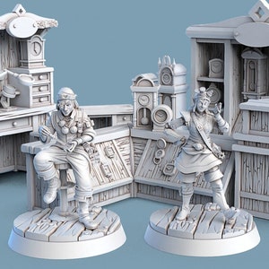Clockworkers Npc Set | Tabletop Scale | D&D Ttrpg Miniature | Stl Miniatures
