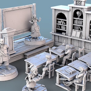 Classroom Npc Set | Tabletop Scale | D&D Ttrpg Miniature | Stl Miniatures