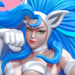 1:10 Feisty Feline | Resin Garage Kit Figure Game Fan Art | Nomnom Figures