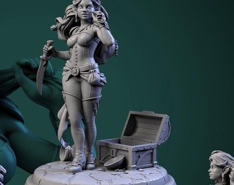 Halfling Thieves | Tabletop Scale | Ttrpg D&D Miniature | White Werewolf Tavern | 3D Print