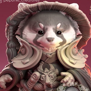 Red Panda Wanderer | Tabletop or Display Scale | D&D Humblewood TTRPG Miniature | Pepunki Creatures