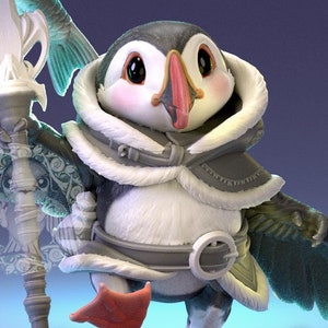 Puffin Hunter | Tabletop or Display Scale | D&D Humblewood TTRPG Miniature | Pepunki Creatures