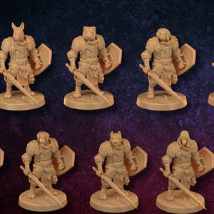 Dogfolk Fantasy Hunde, Doggos und Drachen | 3D Druck D&D Tabletop Gaming Miniatur | Die Drachen Trappers Hütte