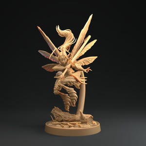 Laureth, Hada Trampera, Princesa No Seelie / Miniatura de D&D / La Logia de los Tramperos de Dragones / Resina 8k sin pintar ni bañar / Impresión 3D