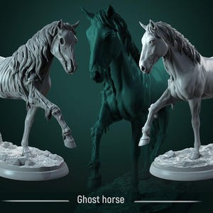 Ghost Horse | Tabletop Scale | D&D Tabletop Gaming Miniature | White Werewolf Tavern | 3D Print