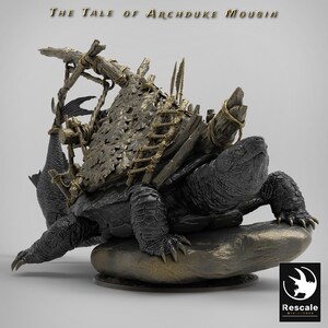 Montura Tortuga, El Cuento del Archiduque Mousin / Miniatura de Monstruo a ESCALA DE MESA / Miniaturas Reescalables / Impresión 3D