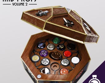 Rings of Resistance and Insert Case | D&D TTRPG LARP Gaming Prop | Puzzles and Props | 3D Print