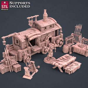 Blacksmith Weapon Store Npc Set | Tabletop Scale | D&D Ttrpg Miniature | Stl Miniatures | 3D Print