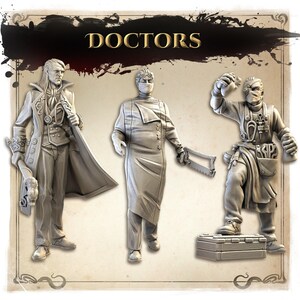Doctors, Normal and Nightmare | Wicked Hills Asylum | D&D TTRPG Miniature | Great Grimoire | 3D Print