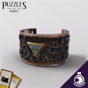 Armband of Geomancy | TTRPG LARP Gaming Prop | Puzzles & Props | 3D Print
