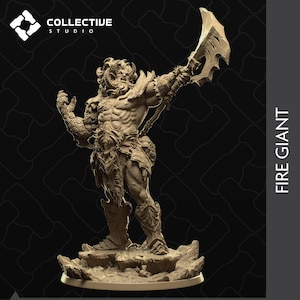 Fire Giant | Tabletop Gaming Mini or Display Figure | Collective Studio | 3D Print