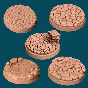 Variety Bases | D&D Scenic Miniature Bases | Awkward Penguin's Minis | 3D Print