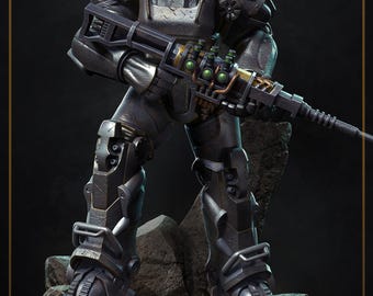 Wasteland Sentinel | Resin Garage Kit Figure Game Fan Art | Nomnom Figures | 3D Print