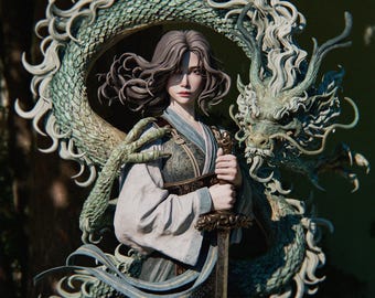 1:12 Mulan, Chinesische Legende | 3D Gedruckte Resin Garage Kit Figur | CA 3D-Studios | 3D Druck
