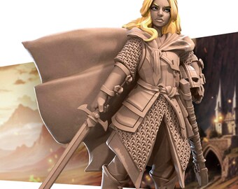 Exxotic Bullet Rings Shieldmaiden | Woman Pinup SFW NSFW Model Miniature | Bite the Bullet | 3D Print