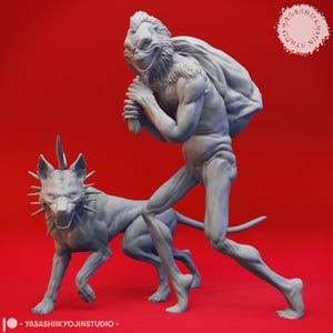 Grinch und Max | TISCHWAAGE | TTRPG Monster Miniatur | Yasashii Kyojin Studio | 3D Druck