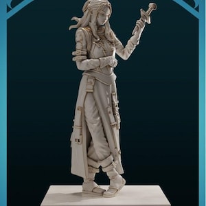 Pícaro Changeling, Satada / Miniatura de D&D Ttrpg / Dnd es una mujer / Sin base / Impresión 3D