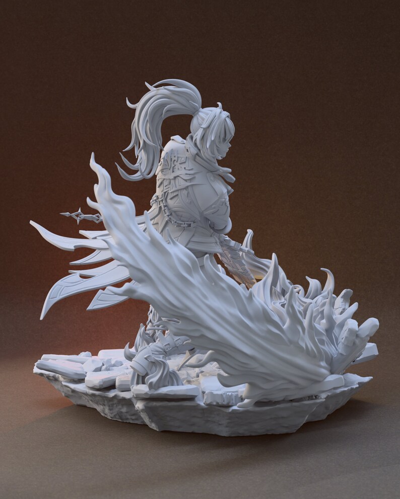 Diluc Resin Garage Kit Sculpture Anime Video Game Fan Art Etsy