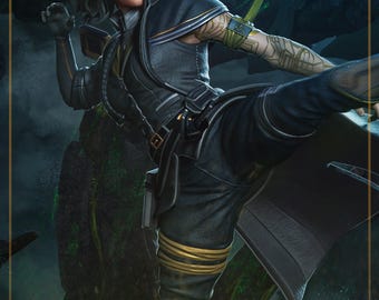 Figura de resina Steadfast Grace / Kit de garaje / Arte de fan del juego / Figuras Nomnom / Impresión 3D
