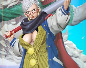 Turbo Granny | Resin Garage Kit Figure Anime Manga Fan Art | Nomnom Figures | 3D Print