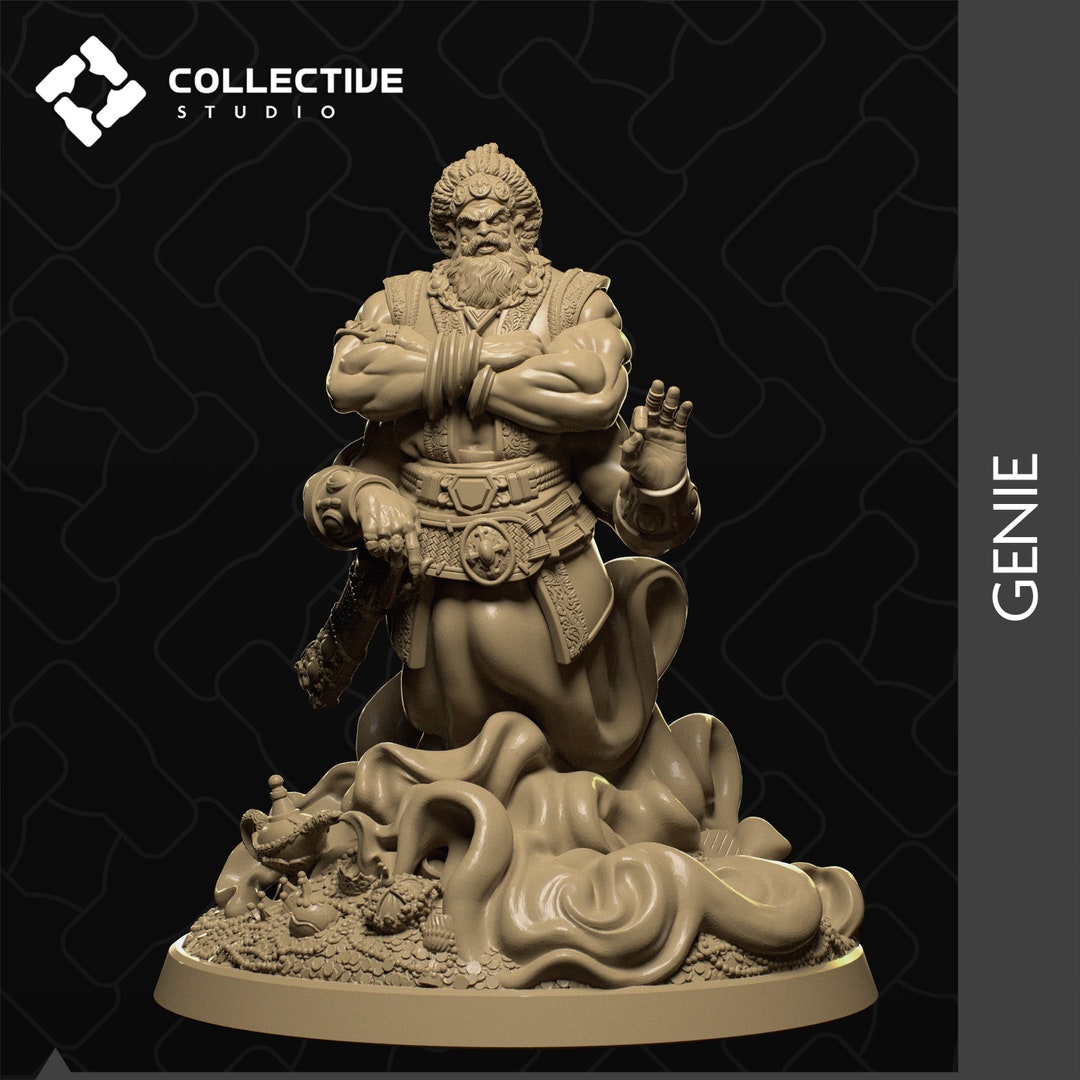 Genie | Tabletop Gaming Mini or Display Figure | Collective Studio | 3D ...